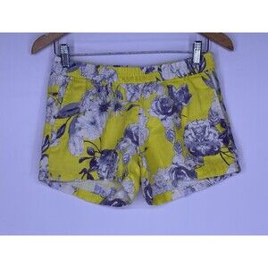 Kut‎ From The Kloth Jansen Yellow Floral Print Linen Shorts Women's Size 2
